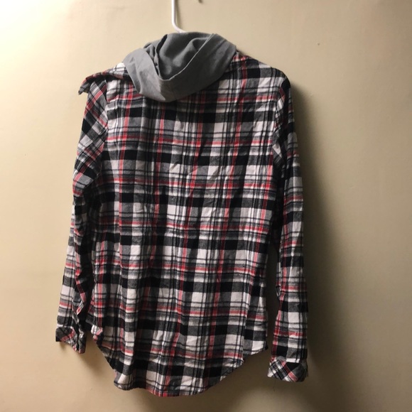 Women’s Button-up/Zipper Hooded Flannel - Picture 3 of 3